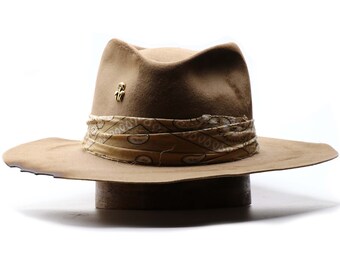Wide Brim Suede Fedora Hat: Unisex Fashion Panama - Etsy display picture 3