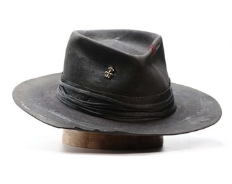 Handmade Fedora WARRIOR II - Hat - Festival Hat - Wide Brim Hat - Hat Women - Hat Men - Unique Hat - Wool Hat - Tulum Hat - Burning Man Hat