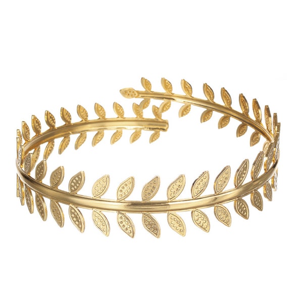 Leaf Upper Arm Cuff Bracelet/Bangle Gold/Silver