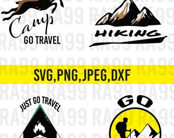 Ir de senderismo SVG, archivos svg para Cricut , Aventura svg, Descarga instantánea, Svg tendencias,Al aire libre svg