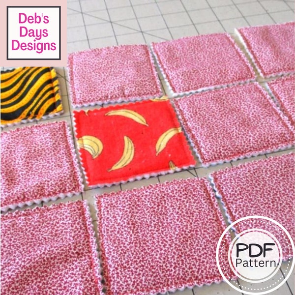 Cloth Matching Game PDF SEWING PATTERN, Digital Download, How to Make a Handmade Scrap Fabric Memory Game for Kids, Easy Crafting Tutorial