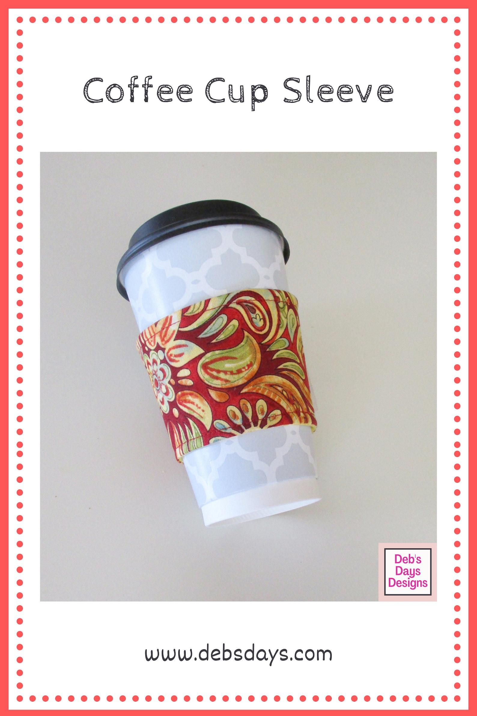 Coffee Cup Sleeve PDF Sewing Pattern Digital Download DIY - Etsy