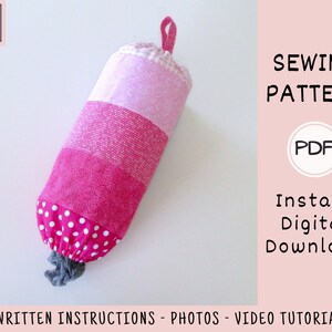 Ombre Grocery Bag Holder PDF SEWING PATTERN, Digital Download, How to ...