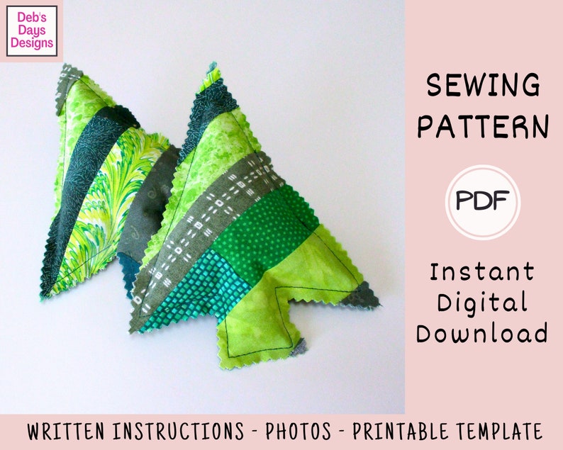Stuffed Christmas Trees PDF SEWING PATTERN, Digital Download, How to ...