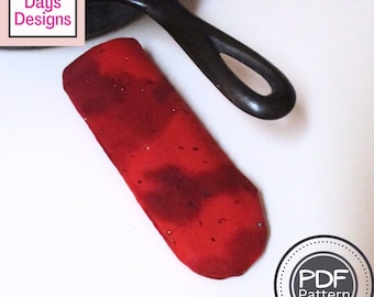 Pot Handle Cover PDF SEWING PATTERN, Digital Download, How to Make A Fabric Cast Iron Skillet Potholder Protector, Cotton Kitchen Tutorial
