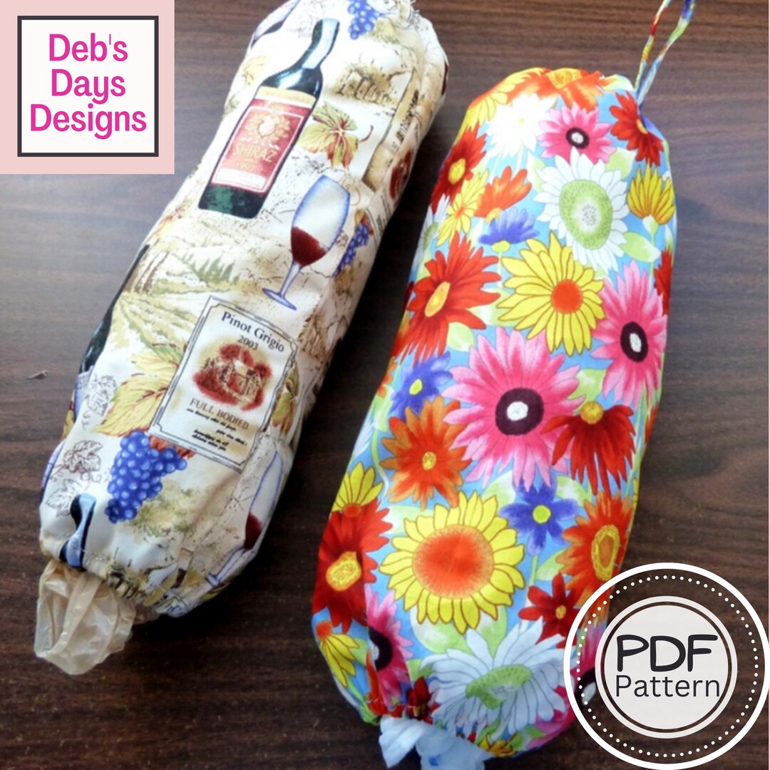 Grocery Bag Holder PDF SEWING PATTERN, Digital Download, How to Make a ...