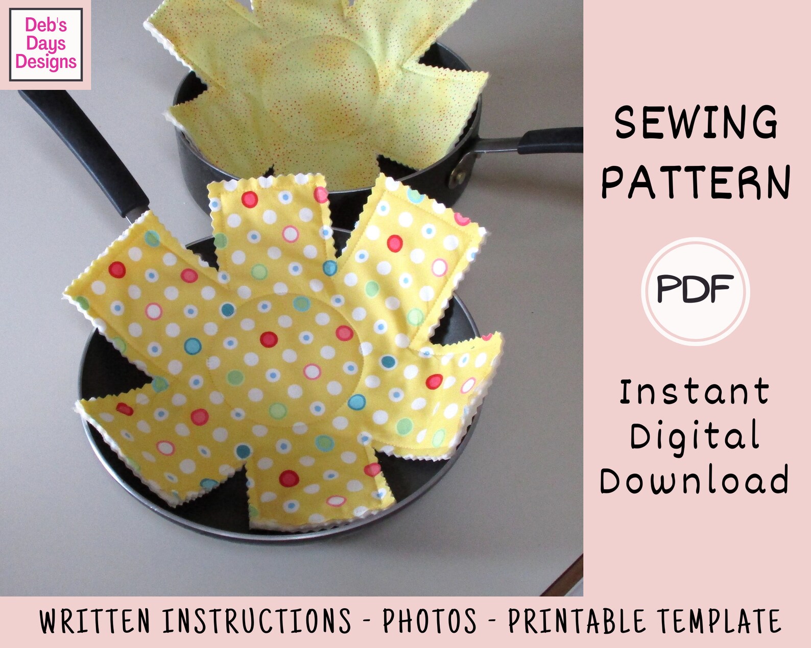 Pan Protectors PDF SEWING PATTERN Digital Download How to Etsy UK