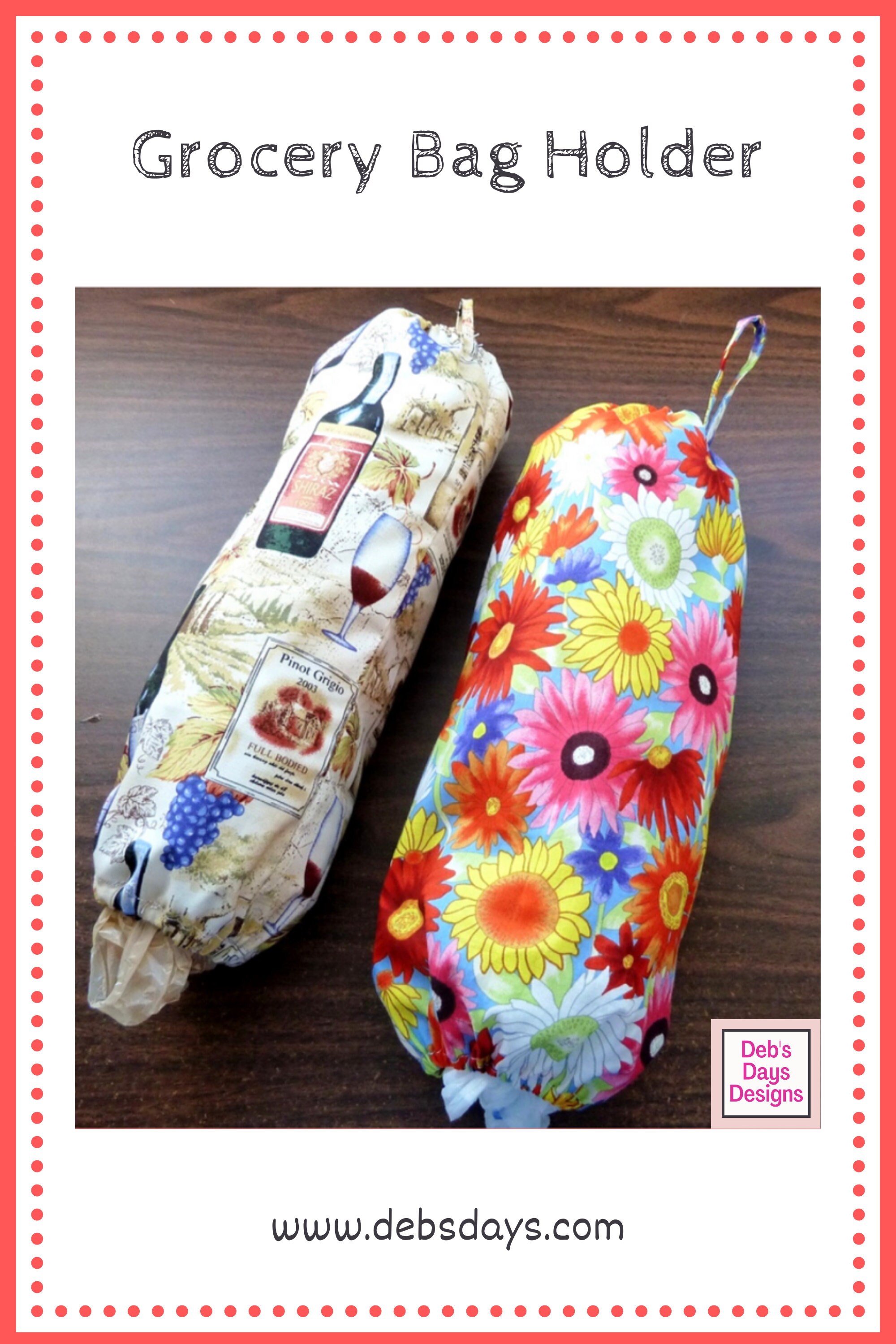 Grocery Bag Holder PDF SEWING PATTERN Instant Digital - Etsy Australia