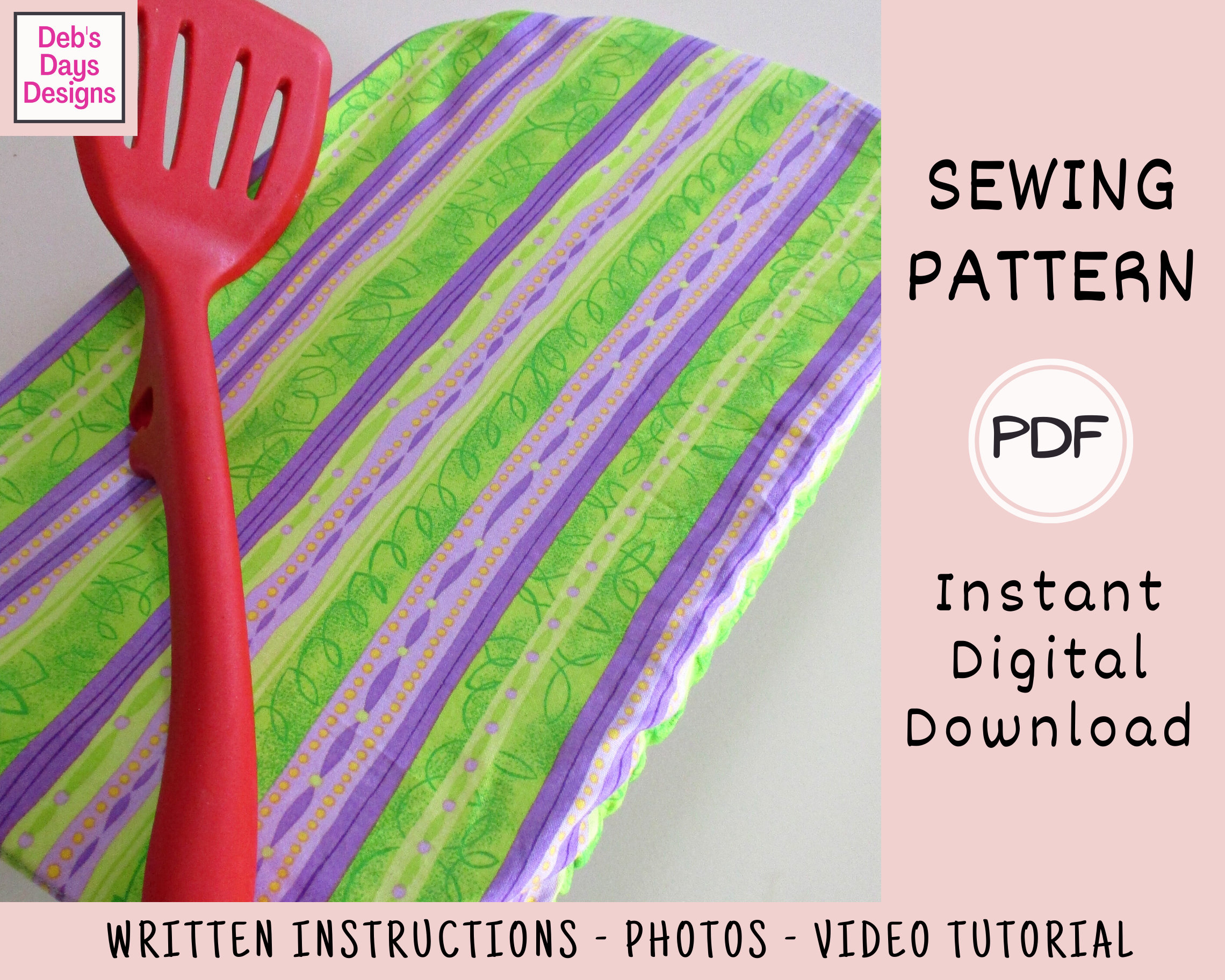Baking Pan Cover PDF SEWING PATTERN Digital Download How To Make A baking-pan-cover-pdf-sewing-pattern-digital-download-how-to-make-a
