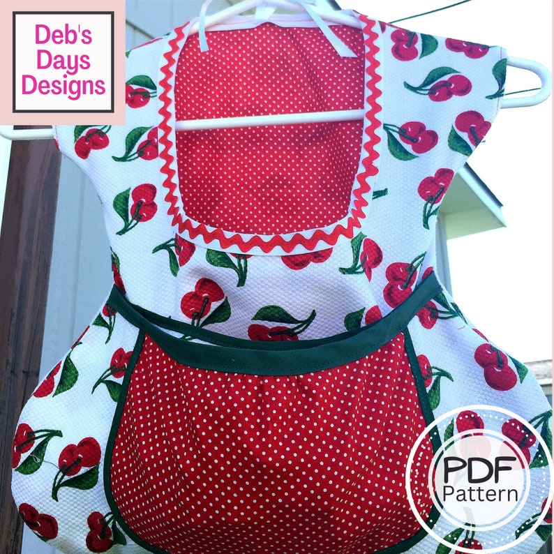 Clothespin Dress Bag PDF SEWING PATTERN, Digital Download, How to Make a Vintage Style Peg Holder, Retro Clothesline Laundry Tutorial image 1