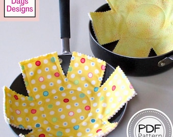 Pan Protectors PDF SEWING PATTERN, Digital Download, How to Sew Fabric Pan and Pot Protectors, Decorative Padding Between Dishes