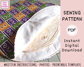 Fabric Tortilla Warmer PDF SEWING PATTERN, Digital Download, Make a Homemade Taco Shell Holder and Pita Warmer, How to Sew Tutorial