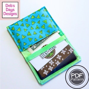 Bifold Fabric Wallet PDF SEWING PATTERN, Digital Download, How to Make a Handmade Cloth Money and Card Holder, Simple Minimalist Project