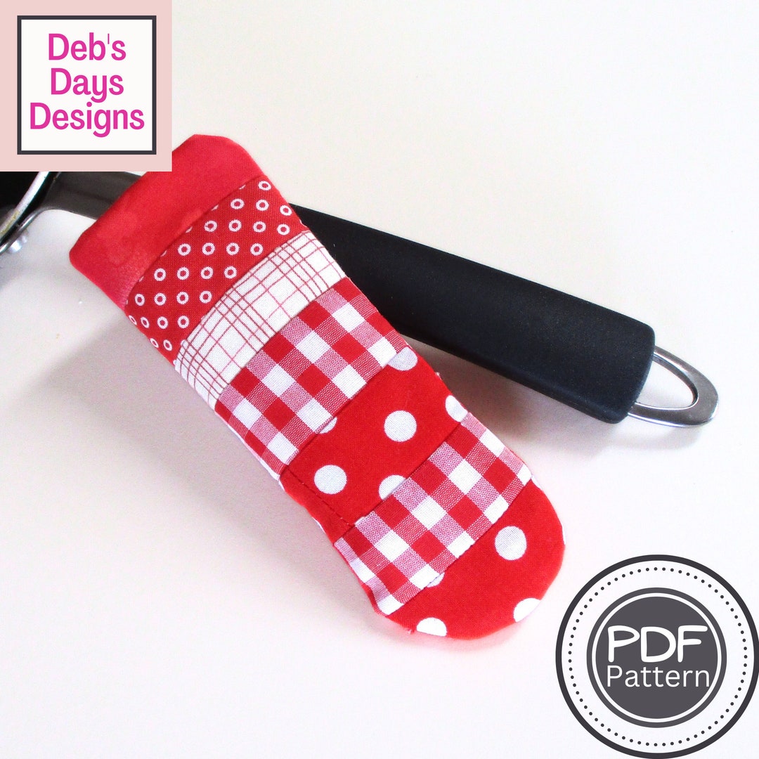 Quilted Pot Handle Cover PDF SEWING PATTERN, Digital Download, How to