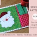 Santa Claus Mug Rug PDF SEWING PATTERN, Digital Download, How to Make a ...