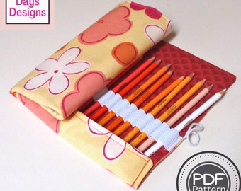 Pencil Case Roll PDF SEWING PATTERN, Digital Download, How to Make