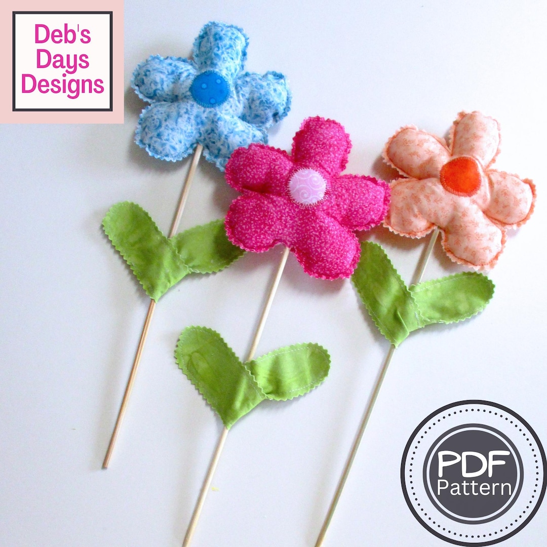 Easy Fabric Flowers PDF SEWING PATTERN, Digital Download, How to Make ...