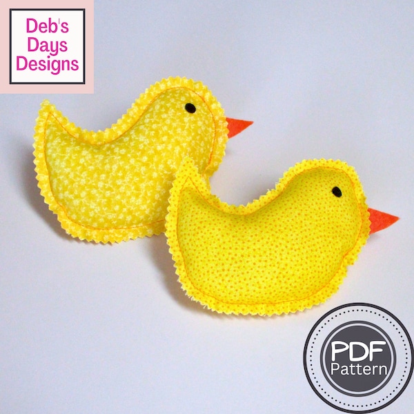 Spring Chickens PDF SEWING PATTERN, Digital Download, How to Make Handmade Stuffed Fabric Baby Easter Chicks, Quick Seasonal Tiered Tray