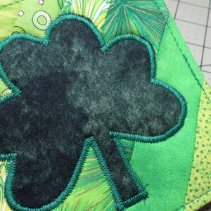 St. Patrick's Day Quilted Coasters PDF SEWING PATTERN, Digital Download, How to Make Shamrock Drink Coasters, Simple Scrap Fabric Project image 3