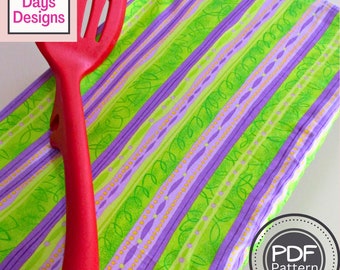Baking Pan Cover PDF SEWING PATTERN, Digital Download, How to Make a Reversible Fabric Casserole Dish Lid, Cloth Food Storage Tutorial