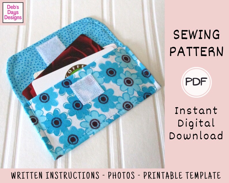 Gift Card Holder PDF SEWING PATTERN Instant Digital Download Etsy