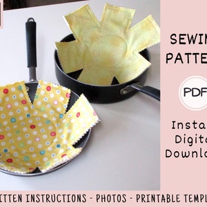 Pan Protectors PDF SEWING PATTERN, Digital Download, How to Sew Fabric Pan and Pot Protectors, Decorative Padding Between Dishes image 4