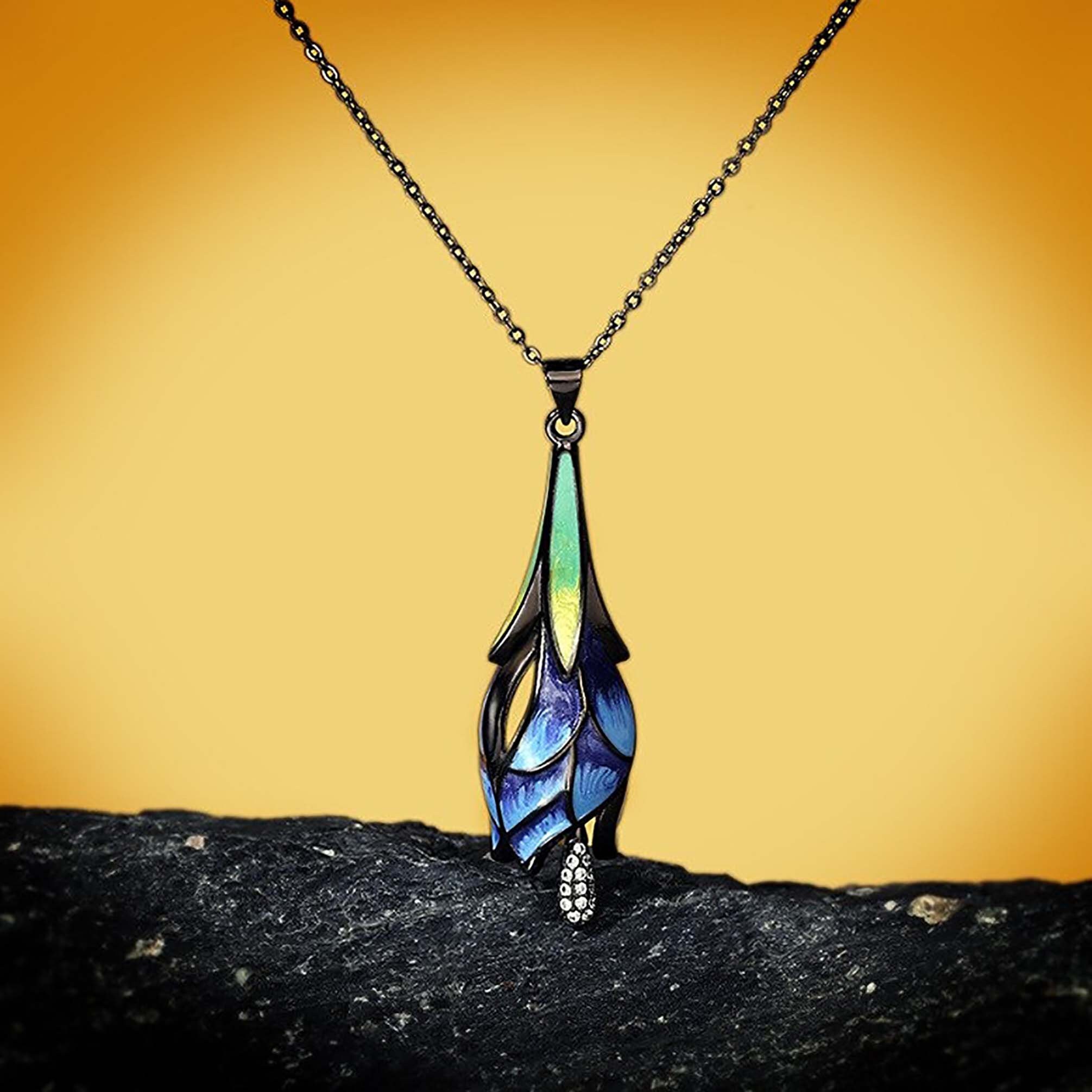 Enamel Handmade 925 Silver Enamel Pendant Necklace New Dream Etsy