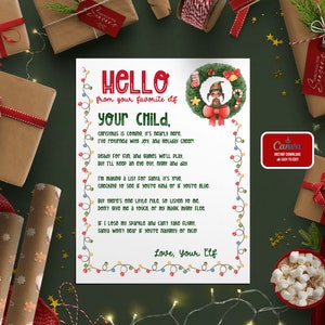 Carta de bienvenida personalizable de un elfo: descarga instantánea en formato PDF con plantilla editable de Canva
