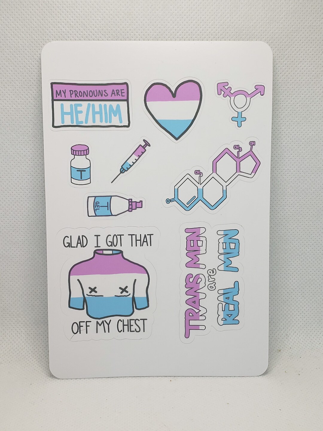 Trans Inside Sticker Transgender Man Sticker Pack - Etsy