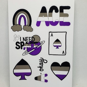 Asexual Pride Sticker Pack