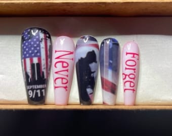 9/11 Never Forget Press on nails/Press on nails/Fake nails