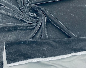 Black Micro Velvet Fabric: 54" Wide, Silky Soft Polyester, Apparel & Craft