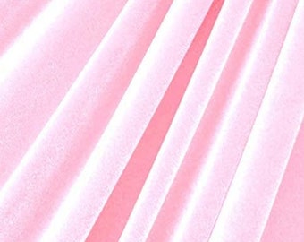 Pastel Pink Stretch Velvet Fabric: 60" Wide, Apparel, Costume