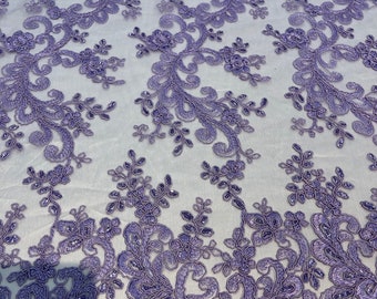 Veil lace Lilac lace fabric Chantilly Lace K00526 Lingerie Lace Wedding Lace Embroidered lace purple Lace French Lace Bridal lace