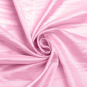 Pink Crushed Taffeta Fabric - 54 Inch Wide - Sold by The Yard