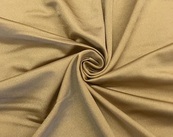 Khaki Shiny Spandex Fabric: 4-Way Stretch Milliskin, 58" Wide