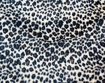 Brown Cheetah Print Velboa Faux Fur Fabric | Gold/White | Cheetah Animal print Velboa Fabric Sold By The Yard - 58"/60" Wide