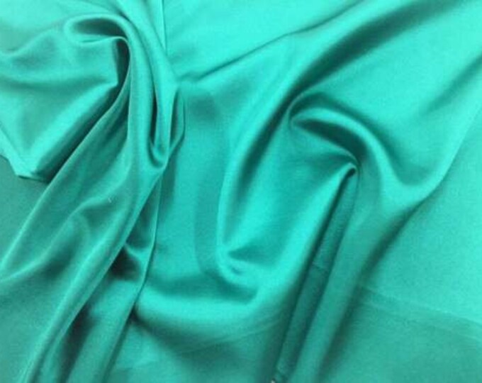 Teal Green Stretch Imitation Silk Satin Charmeuse - 2 Way Slight Stretch- 58/60" - (Choose The Quantity)