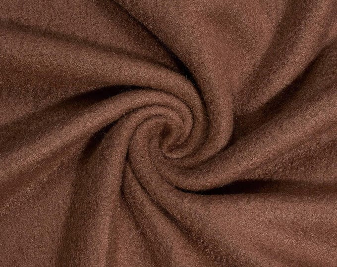 Brown Soft Anti-Pill Polar Fleece Fabric: 60" Wide, Sold by The Yard