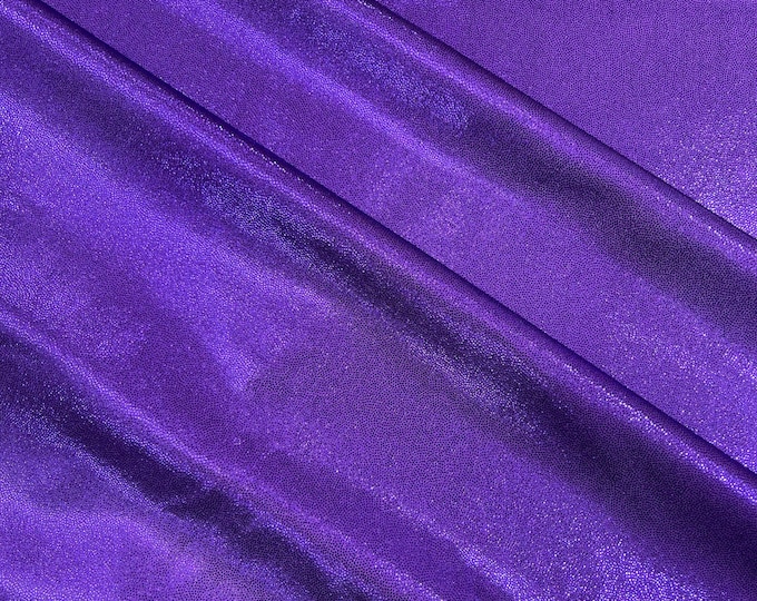 Purple Foggy Foil all over Foil Metallic Spandex Fabric: Stretch Swimwear Costume 60" Wide