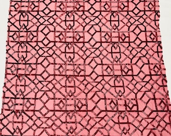 Burgundy Sequin Fabric: Geometric Embroidered 4-Way Stretch Mesh, Sold By Yard