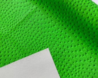 Neon Green Ostrich Faux Leather Upholstery By The Yard, Ostrich Embossed Vinyl Leather Upholstery, Purses Shoes Wallets 54" Wide