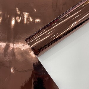 Brown Chrome Mirror Reflective Vinyl Fabric: 54&quot; Wide Upholstery