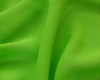 Neon Green Hi Multi Chiffon Fabric, Chiffon Fabric By The Yard 58-60"Inch By The Yard