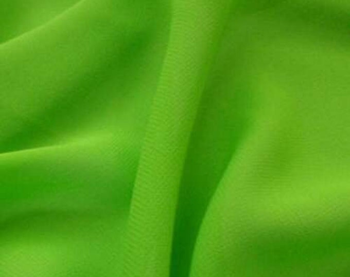 Neon Green Hi Multi Chiffon Fabric, Chiffon Fabric By The Yard 58-60"Inch By The Yard