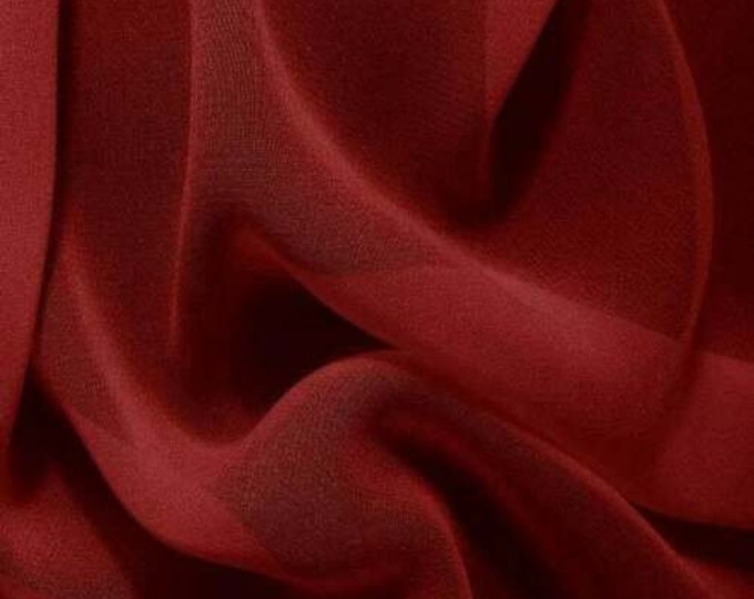 Burgundy Hi Multi Chiffon Fabric, Chiffon Fabric By The Yard 58-60"Inch By The Yard