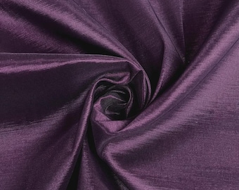 Plum Taffeta Stretch Fabric 2-Way Stretch, Spandex Polyester 58" Wide Sold by The Yard