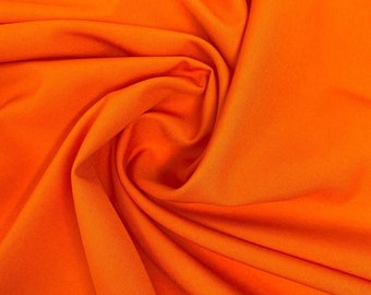 Orange Poly Poplin Fabric Polyester Solid 60'' By The Yard Table Covers Decoration Apparel ( Choose The Size )