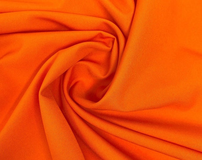 Orange Poly Poplin Fabric Polyester Solid 60'' By The Yard Table Covers Decoration Apparel ( Choose The Size )