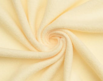 Butter Yellow Soft Anti-Pill Polar Fleece Fabric: 60" Wide, Sold by The Yard